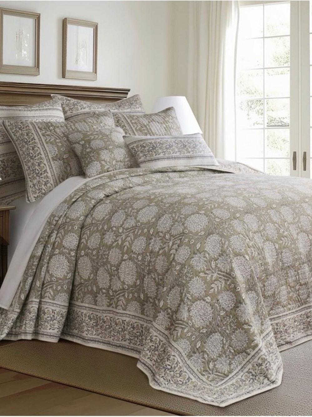 Levtex Home Adare taupe Quilt Set 3 Pc Full/Queen